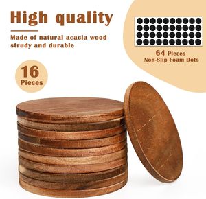 Long Wooden <b>Coasters</b> with <b>Cork</b> Backing Durable & Heat-Resistant for Daily Use at Wholesale Price - Product Image 3