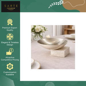 Bol décoratif en laiton sur base en marbre moderne, artisanal et luxueux, pour la décoration de la maison, pour les mariages et le Ramadan, couleurs et logo personnalisables - Product Image 3