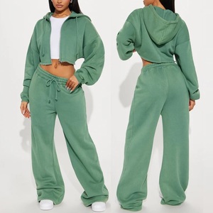 Ensemble 2 pièces sweat à capuche et short pour femme grande taille, hiver, uni, broderie 3D, 100% coton, séchage rapide, écologique, personnalisable, vente en gros - Product Image 5