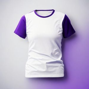 Women's Contrast Raglan <b>T</b>-<b>Shirt</b> 100% Cotton Jersey Knitted Short Sleeve O Neck Front Logo Tee Blank Sportswear Casual Wear - Product Image 1