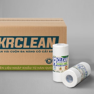 Krclean-Paños de limpieza desechables, toallitas de cocina superabsorbentes para platos, mesas, círculo blanco sostenible, 100 hojas - Product Image 1