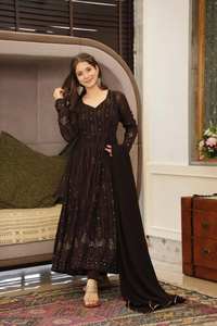 2024 dernière Collection lourd concepteur broderie travail longue robe femmes mariage adapté Salwar imprimer indien mode tenue inde - Product Image 2