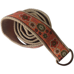 KVR 2025 Usine En Gros Solide Couleur Double D-Ring Boucle Jacquard Nylon Sangle Ceinture Avec Pointe En Métal - Product Image 1