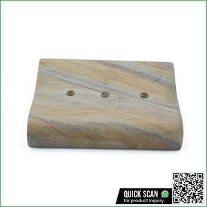 Porte-savon en pierre arc-en-ciel d'accessoires de salle de bains de luxe en gros pour la maison et les hôtels - Product Image 2