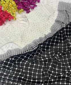 Saree de soirée en coton de créateur pour un saree de mariage de style chic en soie banarasi riche pour la grandeur - Product Image 2