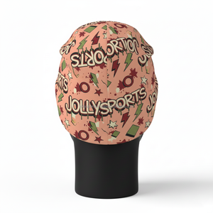 Bonnet en polyester et élasthanne de qualité supérieure pour homme, tissu extensible doux 220 GSM, impression sublimée toutes couleurs, logo personnalisé, bonnet jacquard - Product Image 2