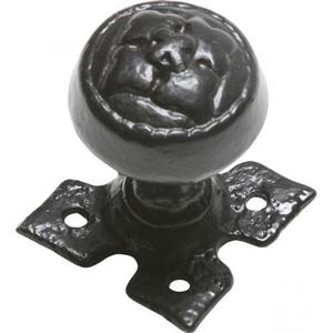 Pomo de Puerta de Hierro Fundido con Diseño de Ángel, Acabado Negro, para Uso en el Hogar y Hoteles, Estilo Vintage, Herramientas Multifuncionales Ecológicas - Product Image 1