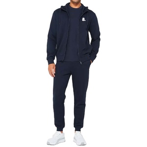 Nouveauté : Ensemble de survêtement deux pièces pour homme, idéal pour l'entraînement hivernal et le jogging, avec cordon de serrage, qualité supérieure, 100 % coton épais et écologique - Product Image 1