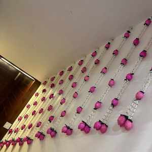 Mogra Sola Wood Lotus Buds Wall Hanging Garlands Eco-Friendly Natural Home Botanical Decor Green Floral Leaf for Weddings - Product Image 5