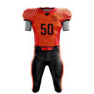 Maillot de football américain personnalisé, uniforme de haute qualité, ensembles à manches courtes, respirant, doux, 100% polyester, léger, taille plus - Product Image 1
