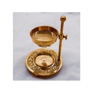 Quemador de incienso de latón de alta calidad con diseño antiguo Premium para una decoración elegante del hogar con acabado pulido dorado - Product Image 5