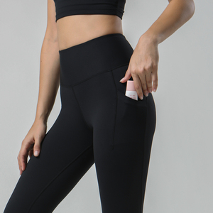 Custom Logo Wear Fitness Activewear Gym for Women <b>Nylon</b> <b>Leggings</b> High Waist Yoga Pants Tummy Control <b>Leggings</b> With Pocket - Product Image 6