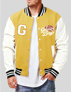 2025 chaqueta universitaria de calidad superior transpirable personalizada con bordado de chenilla chaqueta universitaria de lana Unisex con bordado personalizado - Product Image 2