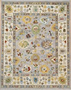 Alfombra Turca Oushak Vintage Exquisita, Hecha a Mano con Lana, de Pelo Alto, de 5x8-9x12 pies, Duradera, Lavable, Antideslizante, para Uso en el Hogar - Product Image 4