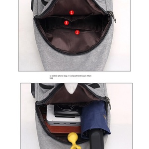 Modische Lässige Crossbody-Schultertasche Herren Diagonaler Rucksack Messenger-Handytasche Jungen Brusttasche Polyester Leichtgewicht - Product Image 5