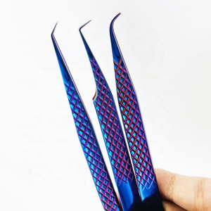 แหนบต่อขนตาปลอมสแตนเลส45องศา90องศาใหม่ที่จับติดเพชร - Product Image 2