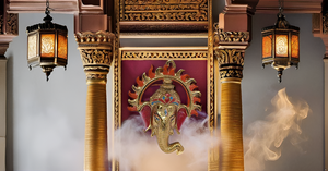 Estatua colgante de pared de aluminio Ganesha Idol para decoración del hogar Decoración de puerta o regalo para alguien - Product Image 5