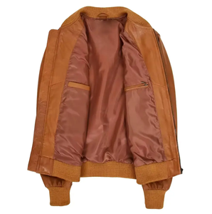 Blouson universitaire en toile de laine/viscose pour homme, col rond, fermeture éclair, décontracté, hiver, respirant, écologique, personnalisable sur le devant - Product Image 5