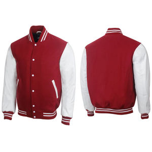 9 onces, 65/35 anneau filé coton peigné/poly polaire chenille brodé varsity jacket - Product Image 2