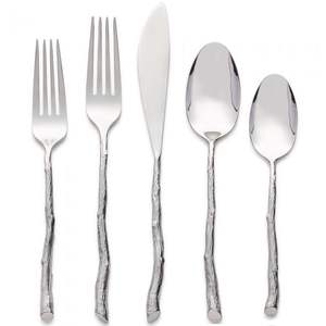 Juego de cubiertos pulidos brillantes hechos a mano con mangos de esmalte impreso multicolor que incluye cuchillo, cuchara, tenedor, esparcidor - Product Image 3