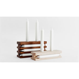 Candelero y soporte de madera de calidad exclusiva, Juego de 2 candelabros de mesa lujosos para el hogar al precio más barato - Product Image 2