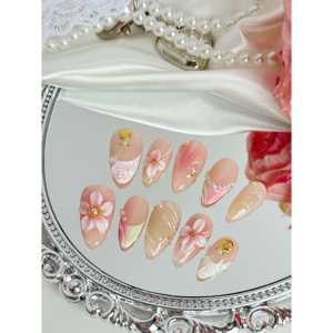 Peach Blossom Garden Press on Nail Art Design élégant pour la décoration des ongles - Product Image 2