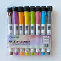 Kalemix-bolígrafos de pizarra blanca, fácil borrado, punta fina, larga vida útil, diseño personalizable, borrador magnético