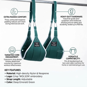 Correa de Ejercicio AB con Cinta de Nylon Reforzada y Cierre Elástico Ajustable para Levantamientos de Piernas, Entrenamiento de Core y Gimnasio - Product Image 6