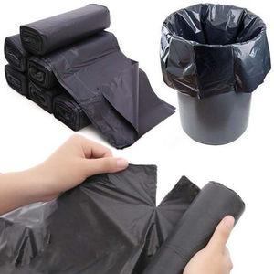 Sacs poubelle Rouleaux de sac poubelle en rouleau noir Sacs d'emballage poubelle à poche plate en plastique prêts à l'exportation bon prix pour l'acheteur - Product Image 1
