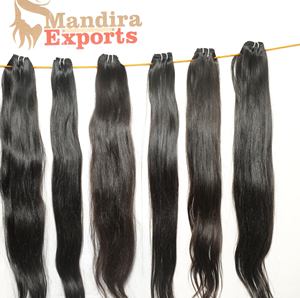 Extensiones de cabello humano virgen sin procesar Remy 100%, extensiones alineadas de cutícula india con ondas naturales negras rectas, el mejor proveedor - Product Image 4