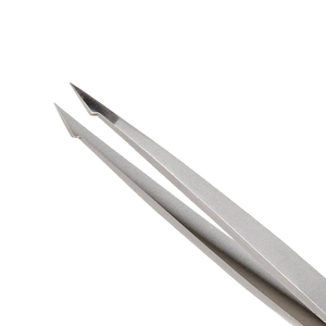 Pinzas para cejas de calidad superior Etiqueta privada Acero inoxidable sólido Color dorado Punta recta Ecológico Durable Ligero - Product Image 4