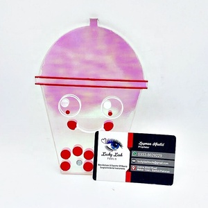 Accessoires de porte-extension de cils en plastique avec logo personnalisé Plateau de carreaux de cils en acrylique à impression personnalisée pour salon à la mode durable - Product Image 5