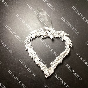 Adornos colgantes con cuentas multicolores en forma de corazón de Navidad hechos a mano, decoración decorativa para árbol de vacaciones - Product Image 4