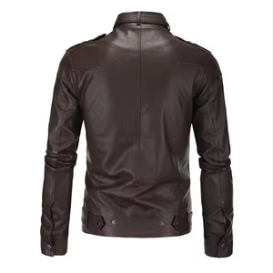 Chaqueta de Cuero para Hombre de Alta Calidad, Prenda Exterior Casual de Moda Premium, Diseño Elegante y Duradero, Proveedor Mayorista OEM - Product Image 3