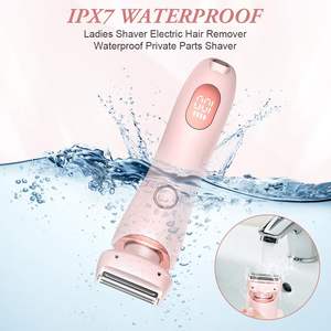 Afeitadora Eléctrica 2 en 1 para Mujer, Afeitadora Rotatoria de Doble Cuchilla para Uso en Seco y Húmedo, Indolora, para Rostro, Bikini, Piernas, Brazos y Cuerpo, Resistente al Agua IPX7, Lavable - Product Image 4