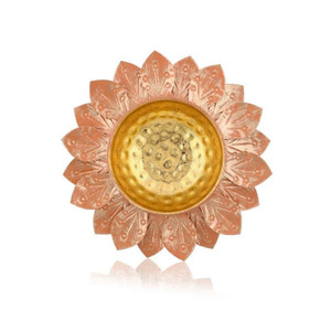 Urli Bowl with Diya Illuminate Your <b>Space</b> with Warmth and Culture Urli Bowl with Diya a Traditional Touch for Your Sacred <b>Space</b> - Product Image 2