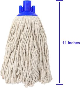 Serpillère auto-essoreuse multifonctionnelle durable en coton recyclé industriel du Kentucky avec attache en plastique à extrémité coupée et système de boucle - Product Image 5