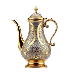 Carafe à eau potable, vaisselle, utilisation décorative de table, carafe en cuivre avec poignée en laiton, style traditionnel, carafe et pot de luxe en provenance d'Inde - Product Image 3