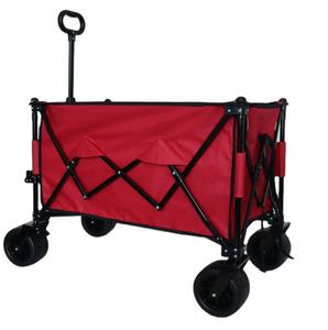 Carro utilitario portátil de alta resistencia con 4 ruedas universales y mango ajustable para actividades al aire libre - Product Image 1