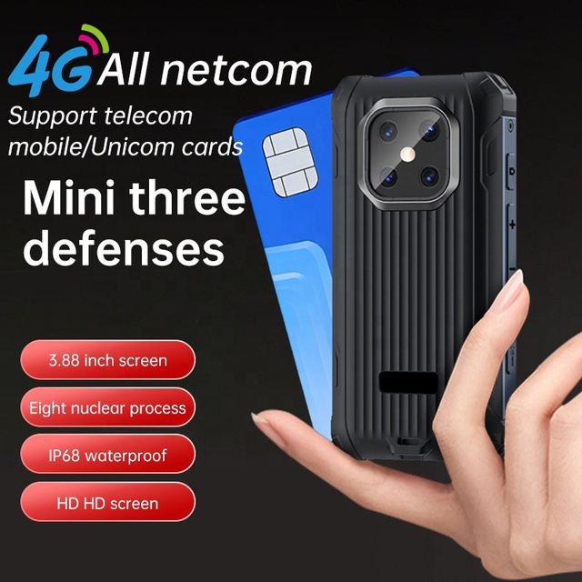 Small Octa Core 3.88 Inch 6GB 128GB Unlocked Rugged Android 12 IP68 Waterproof 4G LTE Phone