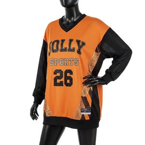Women Basketball Jersey GSM Breathable Polyester Mesh <b>Black</b> Panel <b>Long</b> <b>Sleeve</b> Heat Transfer Logo Basketball Jersey Breathable - Product Image 1