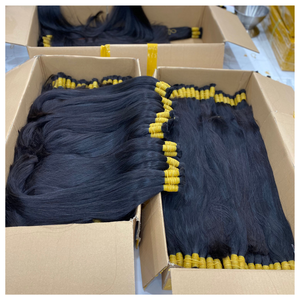 Les prolongements non traités crus de cheveux de Vierge ont adapté aux besoins du client en vrac sain aucun cheveux de emmêlement - Product Image 1