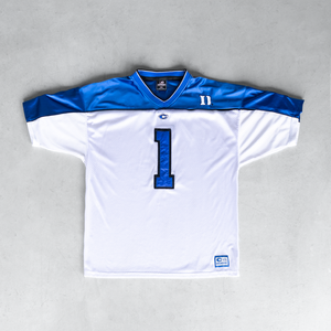 Venta al por mayor de diseño personalizado de fútbol americano Retro malla Jersey transpirable totalmente sublimación impresa ropa de calle corta de gran tamaño - Product Image 1