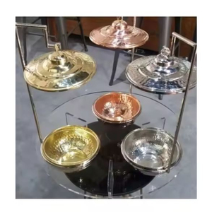 Elegance Square Food Server Chaffing <b>Dish</b> Made of Stainless Steel Hammered Copper <b>With</b> Top <b>Lid</b> for Hotel Supplies - Product Image 3
