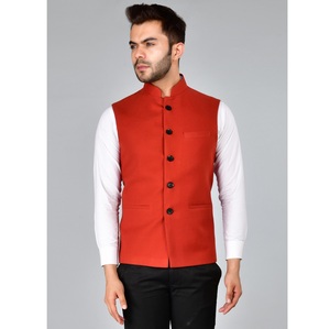 Chaleco de Hombre de Primera Calidad, Corte Moderno, Color Rojo, para Trajes, Bodas, Banquetes y Atuendos de Negocios, Disponible para Exportación - Product Image 4