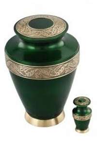 Urne funéraire en métal blanc artisanal en aluminium pour adultes, magnifique motif d'oiseau imprimé, finition émaillée brillante, urne en métal pour les êtres chers - Product Image 5