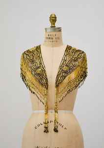 Capa Burlesca Elegante con Flecos, Hilos de Cuentas y Lentejuelas, Hermosa Silueta Recta, Cierre en el Cuello, Estilo Festivo, para Club, de Poliéster - Product Image 3