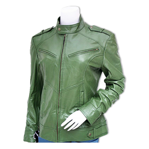 แจ็คเก็ตหนังแฟชั่นผู้หญิงหนังแกะดูดี - Product Image 6