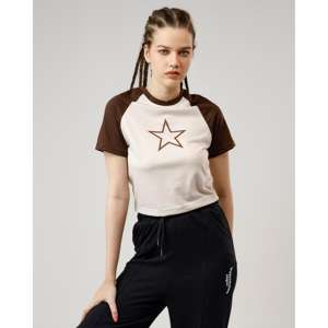 เสื้อยืดแร็กแลน Y2K ผ้าฝ้าย 100% ทรงเข้ารูป สไตล์เซ็กซี่ ระบายอากาศได้ดี ลายตัวอักษรและรูดาว ไซส์ XS XXS แขนสั้น สำหรับฤดูร้อน - Product Image 3