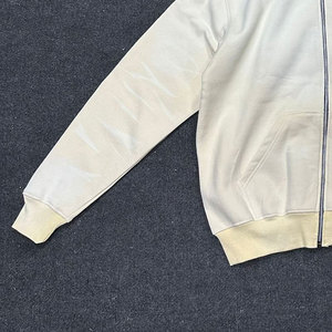 Vente en gros personnalisé 2025 nouveau Streetwear Hip-Hop pleine fermeture éclair à capuche 460 Gsm Y2k fermeture éclair élégant 100% coton hiver pour hommes - Product Image 4